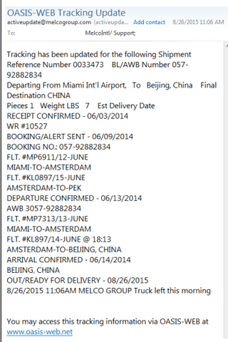 oasis-web tracking email